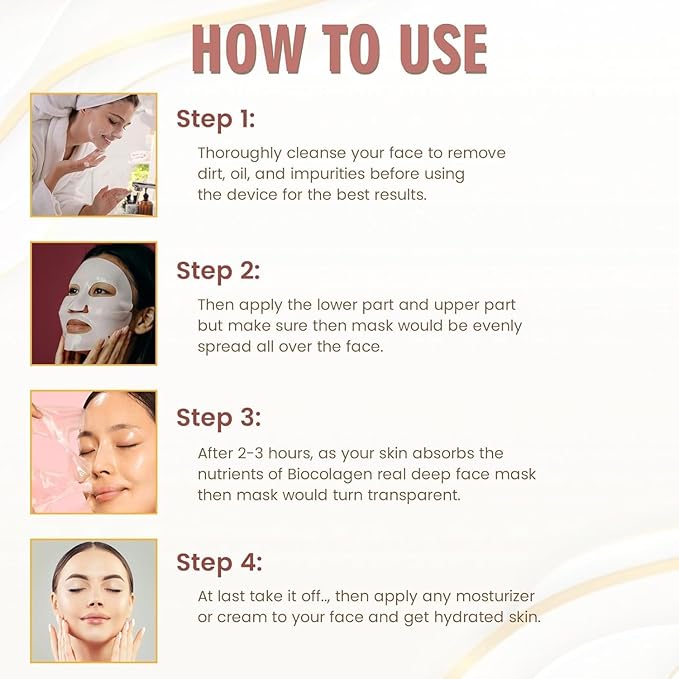 Korean Glass Skin Mask For Deep Hydration Wrapping Peel Off Facial Mask Pack (Pack of 4)