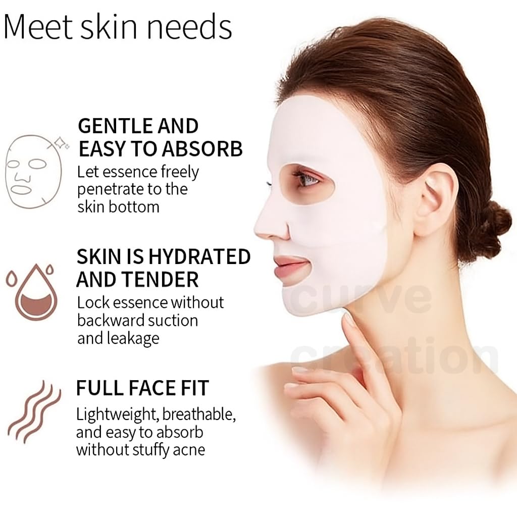 Korean Glass Skin Mask For Deep Hydration Wrapping Peel Off Facial Mask Pack (Pack of 4)