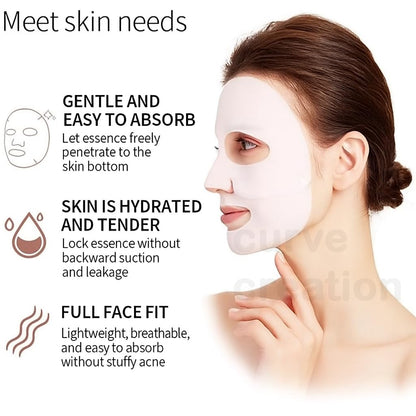 Korean Glass Skin Mask For Deep Hydration Wrapping Peel Off Facial Mask Pack (Pack of 4)