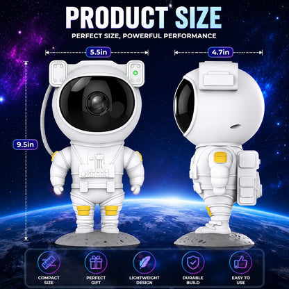 Astronaut Galaxy Projector Night Light – 360° Rotating Nebula Star Projector with Remote Control, Timer & Adjustable Head – Space Lamp for Kids’ Bedroom, Gifts, Gaming Room, Home & Décor