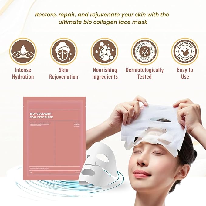 Korean Glass Skin Mask For Deep Hydration Wrapping Peel Off Facial Mask Pack (Pack of 4)